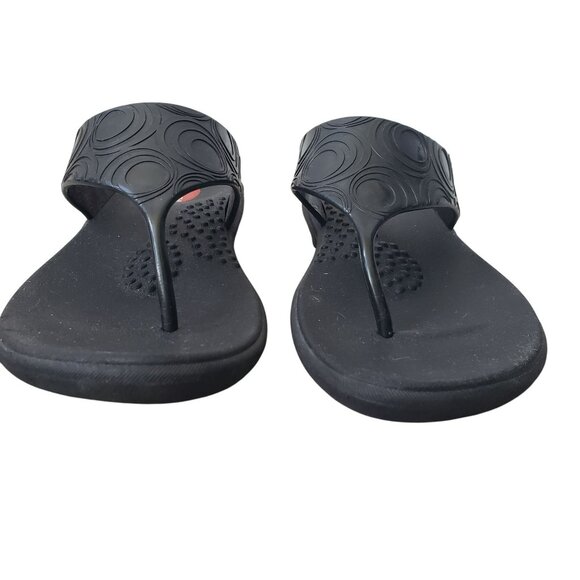 Okabashi Black Flip Flop Thong Orthopedic Sandals Arch Support Womens L Large - Picture 3 of 9